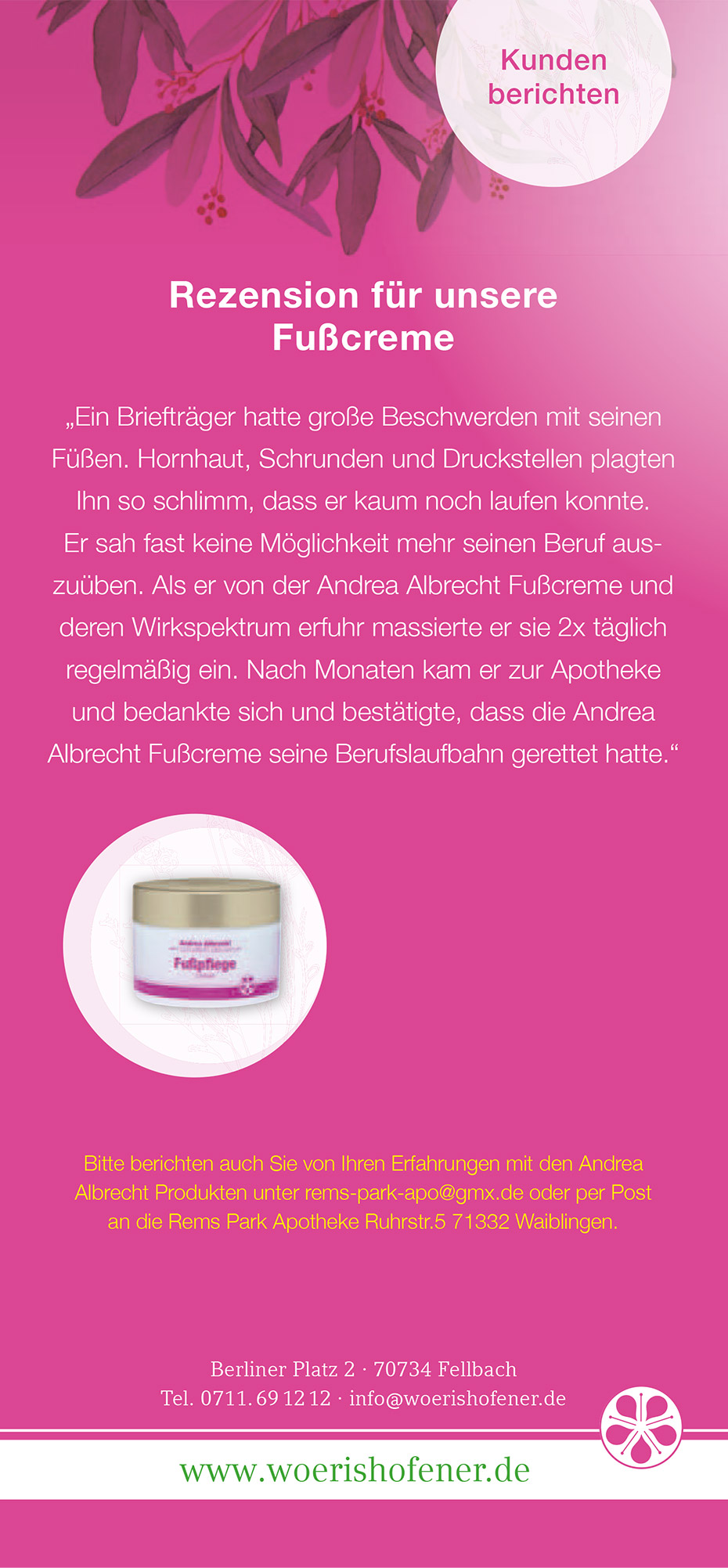 Fußpflege Creme